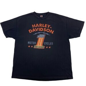 Harley Davidson Biker Motorcycle Tshirt Mens 2XL Black New River Jacksonville NC